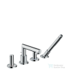Hansgrohe AXOR UNO 4-lyukú, peremre építhető csaptelep, Zero fogantyúval, króm 45444000