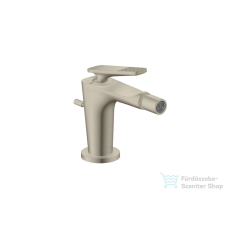 Hansgrohe CITTERIO C bidé csaptelep automata leeresztővel,rombuszmetszéses fogantyúval,szálcsiszolt nikkel 49211820 csaptelep