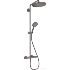 Hansgrohe CROMA SELECT S Showerpipe 280 1jet termosztátos zuhanyrendszer, 3jet kézizuhannyal,szálcsiszolt fekete/króm 26890340 csaptelep