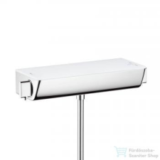 Hansgrohe ECOSTAT Select termosztátos zuhanycsaptelep fehér üveglappal, króm/fehér 13111400 csaptelep