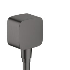 Hansgrohe FixFit csőcsatlakozás visszafolyásgátlóval szálcsiszolt fekete/króm 26457340 csaptelep