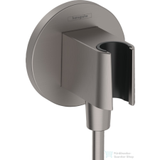 Hansgrohe FIXFIT S zuhanytartó gégecső csatlakozóval, szálcsiszolt fekete/króm 26888340 csaptelep