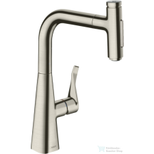 Hansgrohe METRIS Select M71 kihúzható fejes mosogató csaptelep 240,2 jet,SBox, rozsdamentes acél hatású 73817800 csaptelep