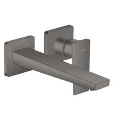 Hansgrohe Metropol 2-lyukú egykaros fali mosdócsaptelep szálcsiszolt fekete csaptelep