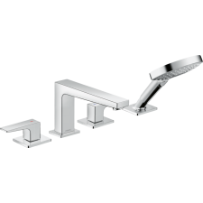 Hansgrohe Metropol 4-lyukú peremre szerelhető kádcsaptelep nyitókarral króm 32553000 csaptelep