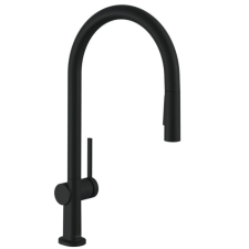 Hansgrohe Mosogató csaptelep Hansgrohe Talis kihúzható zuhannyal, 2 áram matt fekete 72801670 csaptelep