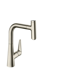 Hansgrohe Mosogató csaptelep Hansgrohe Talis kihúzható zuhannyal rozsdamentes acél megjelenés 73852800 csaptelep