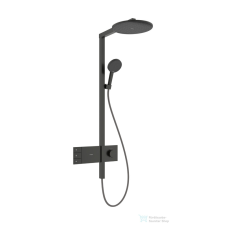 Hansgrohe RAINDANCE ALIVE S EcoSmart 2 jet termosztátos zuhanyrendszer, szálcsiszolt fekete króm 24596340 csaptelep