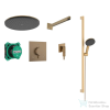 Hansgrohe RAINDANCE ALIVE S falsík alatti termosztátos zuhanyrendszer, kiegészítőkkel, szálcsiszolt bronz 24622140