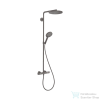 Hansgrohe RAINDANCE S Showerpipe 240, 1jet, Ecosmart termosztátos zuhanyrendszer, szálcsiszolt fekete króm 28823340