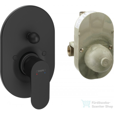 Hansgrohe Rebris S falsík alatti kád /zuhany csaptelep alaptesttel, matt fekete 72448670 csaptelep