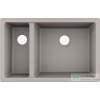 Hansgrohe S51 S510-U635 munkalap alá rögzített mosogató 180/450 két medencével, betonszürke 43433380