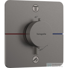Hansgrohe ShowerSelect Comfort Q termosztát 2 funkciós falsík alatti szereléshez,biztonsági kombinációval,szálcsiszolt fekete króm 15583340 csaptelep