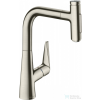 Hansgrohe TALIS Select M51 mosogató csaptelep kihúzható kifolyóval,2 jet,S-Box, nemesacél felület 73868800