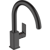 Hansgrohe Vernis Shape M35 Egykaros konyhai csaptelep 210, elforgatható kifolyóval matt fekete 71871670