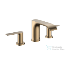 Hansgrohe VIVENIS 3 üléses mosdó csaptelep, automata leeresztővel, szálcsiszolt bronz 75033140 csaptelep