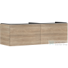 Hansgrohe XELU Q 156x57 cm-es 2 fiókos fali szekrény pulthoz,matt fehér fogantyúval,természetes tölgy 54072700