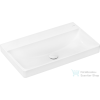 Hansgrohe XELU Q 80x48 cm-es csiszolt aljú pultra ültethető mosdó csaplyuk nélkül, Smartclean bevonattal, fehér 61023450