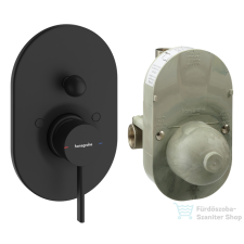 Hansgrohe ZESIS S falsík alatti kád /zuhany csaptelep belső egységgel, matt fekete 74418670 csaptelep