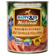 Happy&amp;Fit Happy&Fit Natural Ente&Schinken mit Kürbis&Aloe Vera 400g kutyaeledel