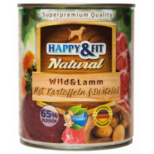 Happy&amp;Fit Happy&Fit Natural Wild&Lamm mit Kartoffeln&Distelöl 400g kutyaeledel