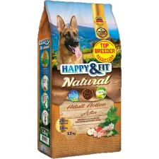 Happy&amp;Fit Natural Adult Active Száraz Kutyatáp - 12 kg kutyaeledel