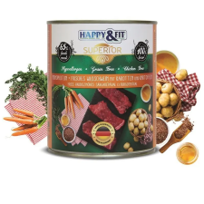  Happy&amp;Fit Superior Friss Konzerv Vaddisznóhús Sárgarépával és Burgonyával 800g kutyaeledel