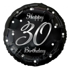  Happy Birthday 30 B&amp;C Silver fólia lufi 36 cm party kellék