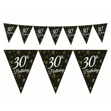  Happy Birthday 30 B&C zászlófüzér 270 cm party kellék