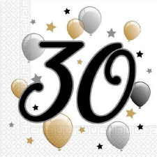 Happy Birthday 30 szalvéta 20 db-os papírárú, csomagoló és tárolóeszköz