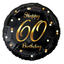  Happy Birthday 60 B&amp;C Gold fólia lufi 36 cm party kellék