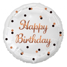 Happy Birthday B&C White fólia lufi 36 cm party kellék