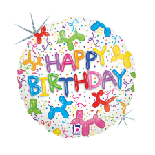 Happy Birthday Balloons Dog Holo fólia lufi 46 cm party kellék