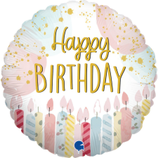 Happy Birthday Candle mini fólia lufi 19 cm (WP) party kellék