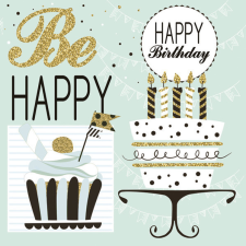 Happy Birthday Mint szalvéta 20 db-os 33x33 cm party kellék