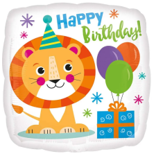  Happy Birthday Oroszlán fólia lufi 43 cm party kellék