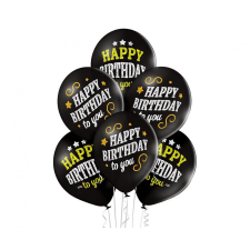 Happy Birthday Pastel léggömb, lufi 6 db-os 12 inch (30cm) party kellék