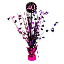 Happy Birthday Pink 40 asztaldísz 45,7 cm party kellék
