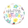  Happy Birthday Retro Daisies fólia lufi 46 cm