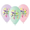  Happy Birthday Serpentine léggömb, lufi 5 db-os 13 inch (33cm)