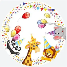  Happy Birthday Star papírtányér 8 db-os 22,7 cm party kellék