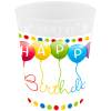  Happy Birthday Streamers micro prémium műanyag pohár 250 ml
