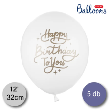  "Happy Birthday to you!" feliratú színes party lufi 5db party kellék