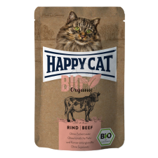  Happy Cat Bio Organic alutasakos eledel - Marha 24 x 85 g macskaeledel