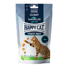 Happy Cat Culinary Crunchy Snack Sea Cod | Tőkehal ízű jutalomfalat macskáknak - 70 gramm jutalomfalat macskáknak