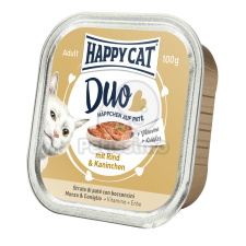  Happy Cat Duo pástétomos falatkák - Marha és nyúl 100 g macskaeledel