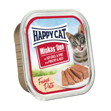  HAPPY CAT DUO PÁSTÉTOMOS FALATKÁK SZÁRNYAS-MARHA 100g macskaeledel