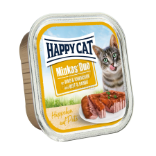 Happy Cat Minkas Duo - Marha és nyúl 16 x 100 g macskaeledel