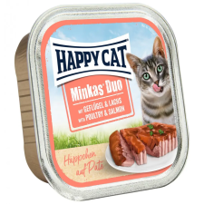  Happy Cat Minkas Duo pástétomos falatkák szárnyas-lazac 100g macskaeledel