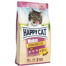 Happy Cat Minkas Sterilised Poultry - szárazeledel baromfival macskák számára 10 kg macskaeledel
